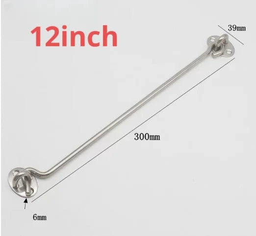 Bloque-Porte à Crochet en Inox, Noir ou Argent, 75 à 300 mm, vue 18