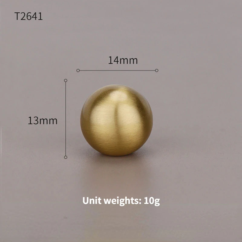 Bouton de Meuble Boule en Laiton Brossé, Diamètre 12 à 25 mm, vue 17