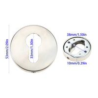 Rosace de Porte pour Cylindre Européen en Zamak, Ronde 53 mm, 8 Finitions, vue 9