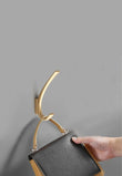 Patère Murale Dorée en Métal, Crochet Galbé en Arc, 12 cm