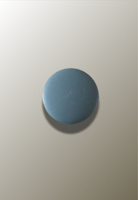 Patère Murale Ronde en Bois Bleu Gris, Disque de 6,5 à 17 cm