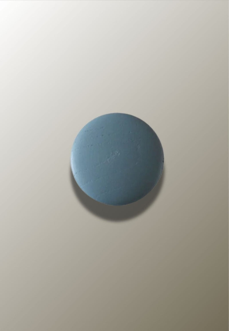 Patère Murale Ronde en Bois Bleu Gris, Disque de 6,5 à 17 cm