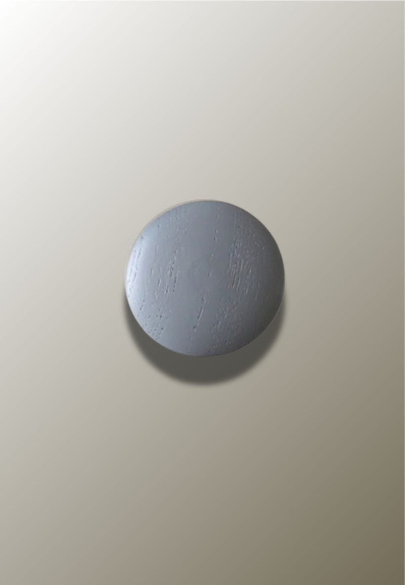 Patère Murale Ronde en Bois Gris, Disque de 6,5 à 17 cm