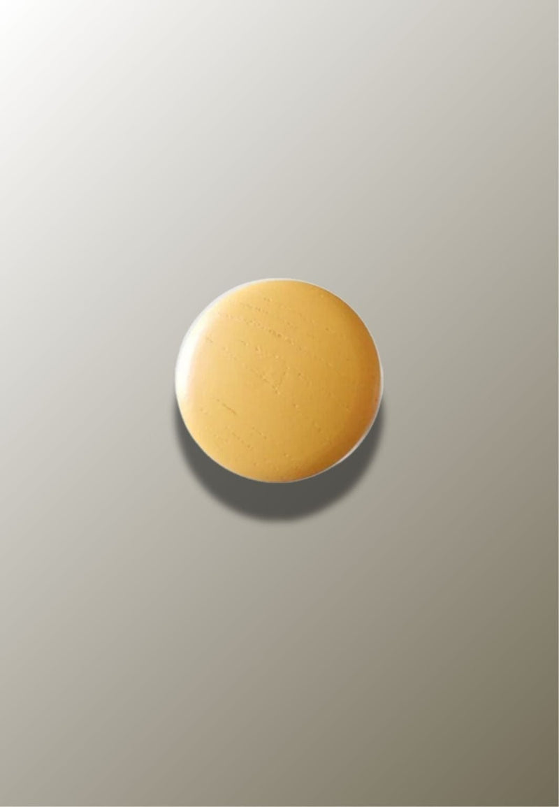 Patère Murale Ronde en Bois Jaune, Disque de 6,5 à 17 cm