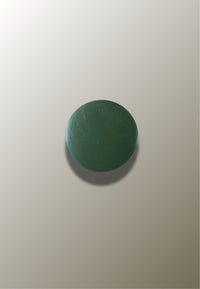 Patère Murale Ronde en Bois Vert Foncé, Disque de 6,5 à 17 cm