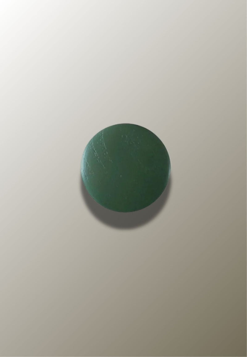 Patère Murale Ronde en Bois Vert Foncé, Disque de 6,5 à 17 cm