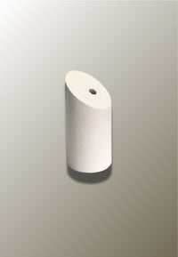 Patère Murale en Bois Blanc, Coupe Biaise, 6 x 3 cm
