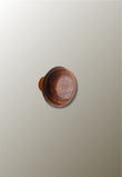 Patère Murale Champignon en Bois Foncé, Tête Ronde 4 x 4 cm