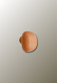 Patère Murale Champignon Carré en Bois Clair, 4,5 x 3,5 cm