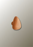 Patère Murale en Bois Clair, Champignon Triangulaire, 6 x 4 cm