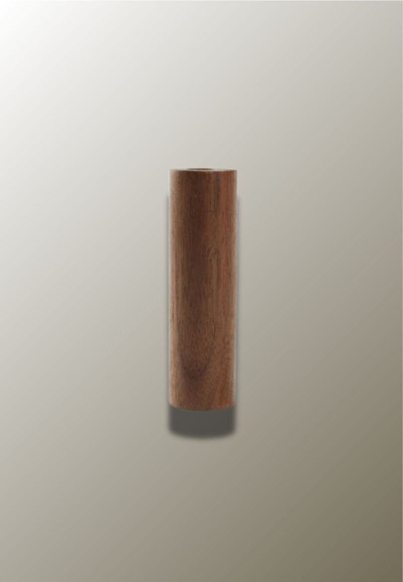 Patère Murale en Bois de Noyer, Grande Branche Cylindrique, 10 cm