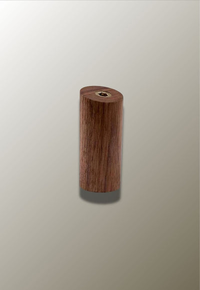 Patère Murale en Bois de Noyer, Coupe Biaise, 8 x 3 cm