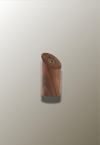 Patère Murale en Bois de Noyer, Coupe Biaise, 6 x 3 cm