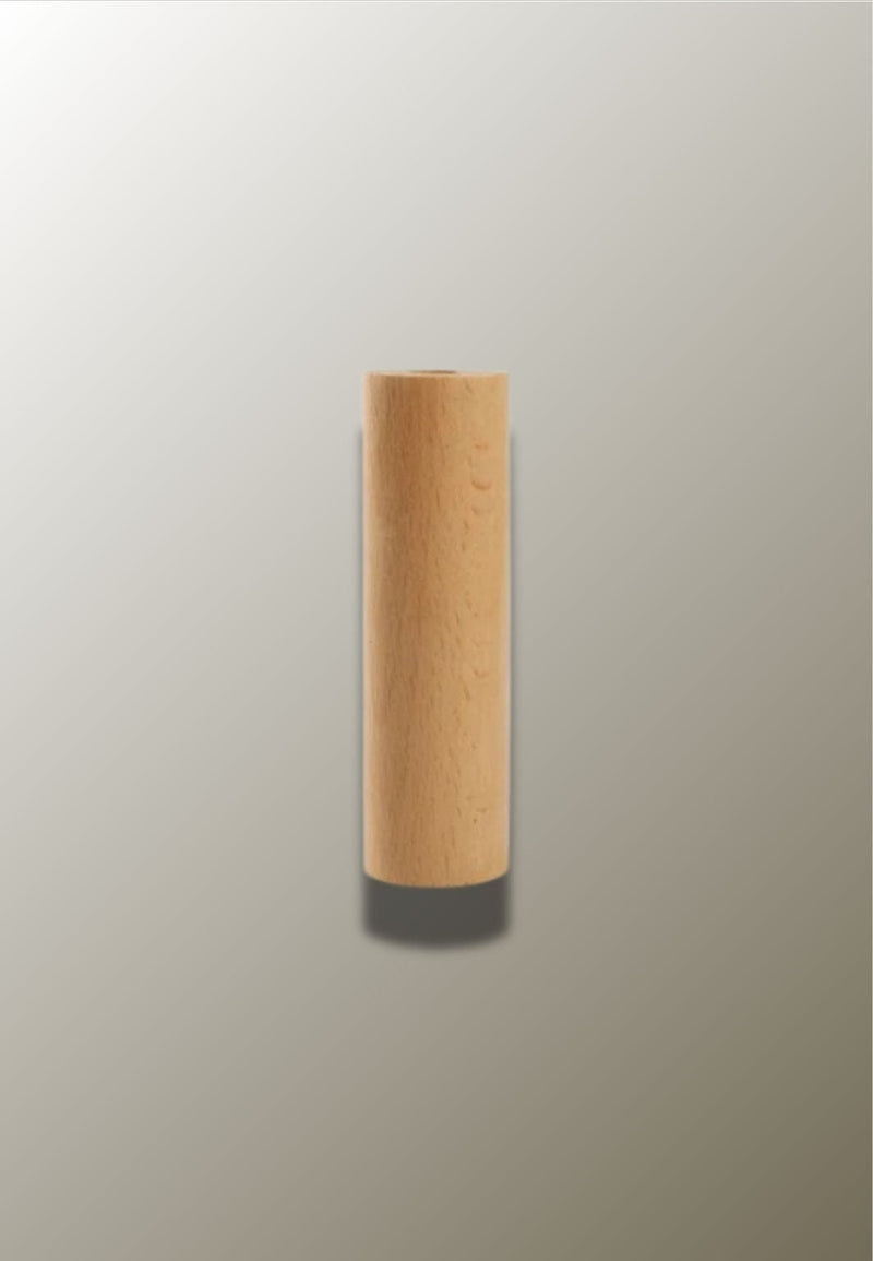 Patère Murale en Bois de Hêtre, Grande Branche Cylindrique, 10 cm