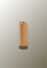 Patère Murale en Bois de Hêtre, Coupe Biaise, 8 cm