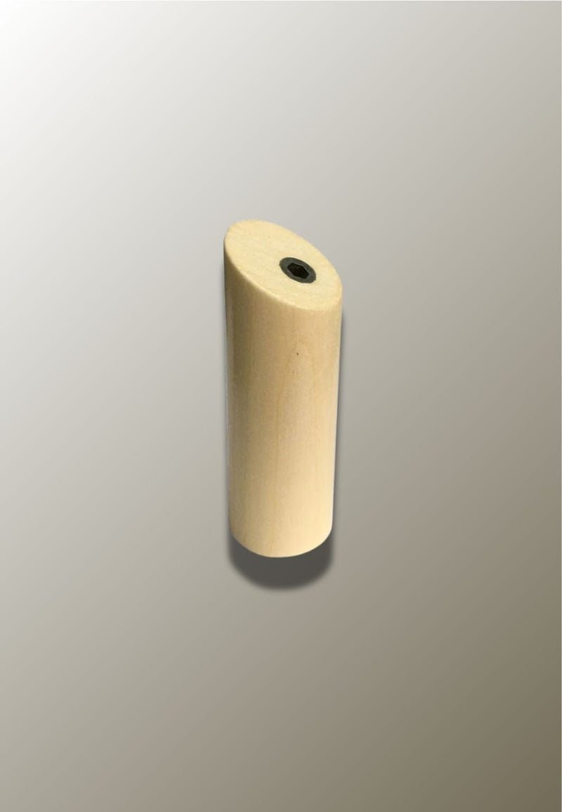Patère Murale en Bois Naturel Clair, Coupe Biaise, 8 x 3 cm