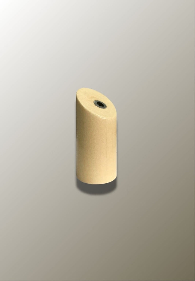 Patère Murale en Bois Naturel, Coupe Biaise, 6 x 3 cm