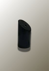 Patère Murale en Bois Noir, Coupe Biaise, 6 x 3 cm