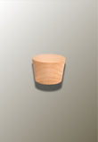 Patère Murale Conique en Bois de Hêtre Naturel, Face Ronde de 5 cm