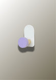 Patère Murale Enfant Ronde Violette en Bois, Design Nordique