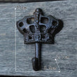 Patère Murale Couronne en Fer, Style Provençal, 11 x 8,5 cm