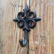 Patère Murale Provençale Croix en Fer Noir, 12,2 x 8,7 cm
