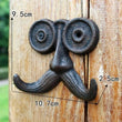 Patère Murale Moustache en Fer, Style Provençal, 10,7 x 9,5 cm