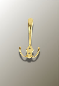 Patère Murale à Visser Triple Crochet Doré en Acier