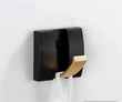 Patère Murale Pliable Noire et Dorée, Sans Perçage, 6 cm