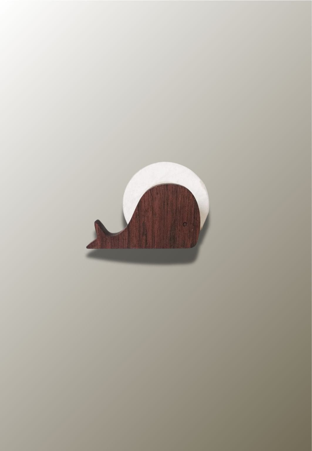 Patère Murale Baleine en Bois de Noyer pour Chambre d'Enfant