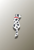 Patère Adhésive Dalmatien Blanc et Gris en Silicone pour Enfant
