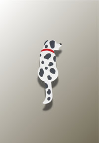 Patère Adhésive Dalmatien Blanc et Gris en Silicone pour Enfant