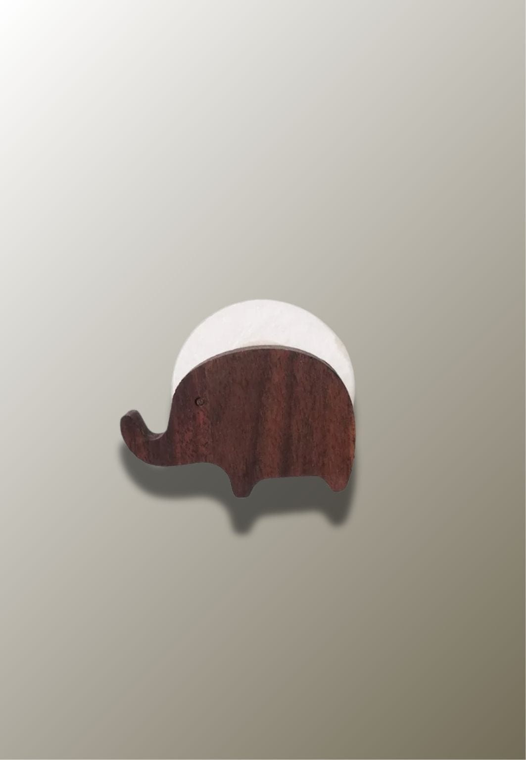 Patère Murale Enfant Éléphant en Bois de Noyer, Crochet Animal