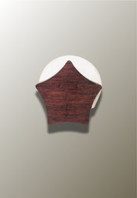 Patère Murale Enfant Étoile en Bois Brun, Autocollant ou Vis