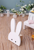Patère Murale Lapin en Bois Blanc pour Chambre d'Enfant