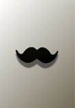 Patère Murale Enfant en Forme de Moustache Noire en Bois