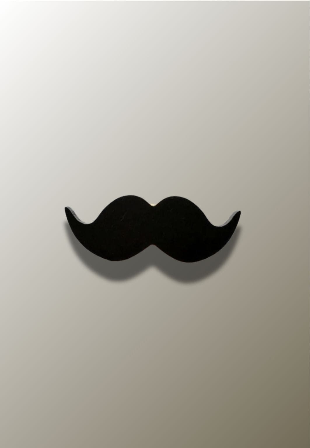 Patère Murale Enfant en Forme de Moustache Noire en Bois
