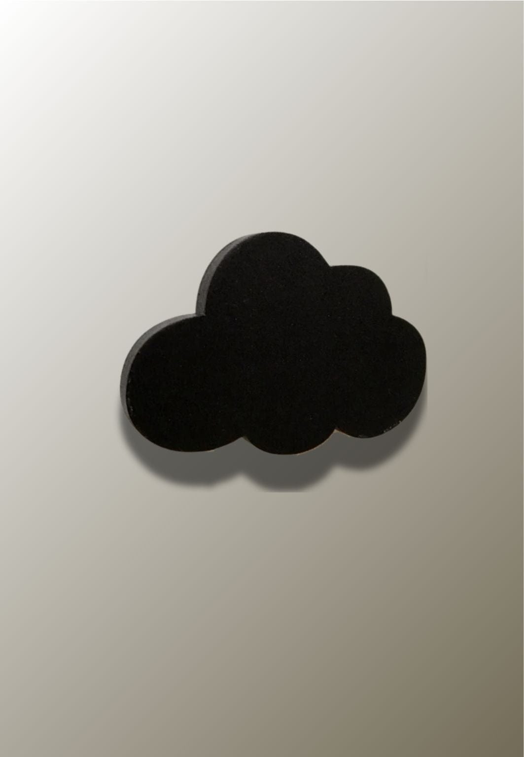 Patère Murale Enfant Nuage Noir en Bois, Autocollant ou Vis