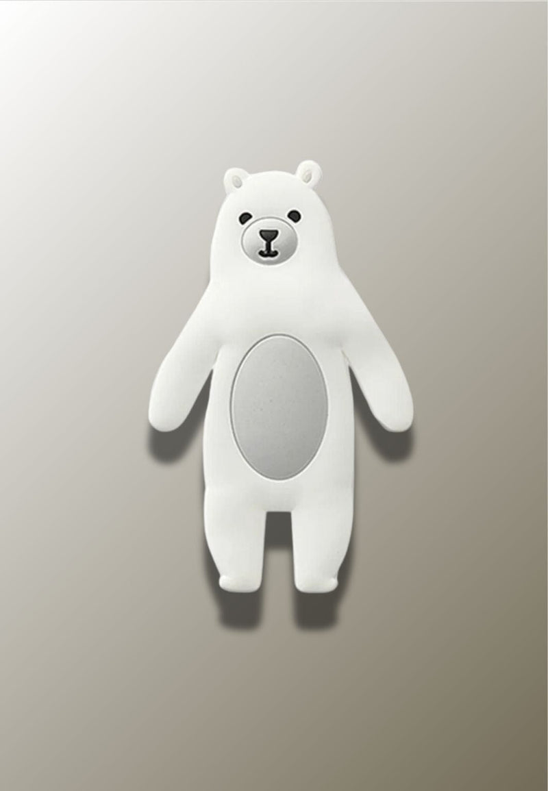 Patère Adhésive Ours Polaire en Silicone, Bras Baissés, Sans Perçage