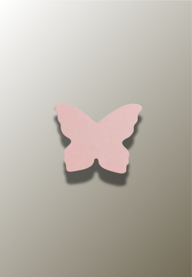 Patère Enfant Papillon en Bois Rose, Crochet Mural à l'Unité