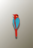 Patère Adhésive Perroquet Rouge et Bleu en Silicone pour Enfant