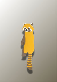 Patère Adhésive Panda Roux en Silicone pour Enfant