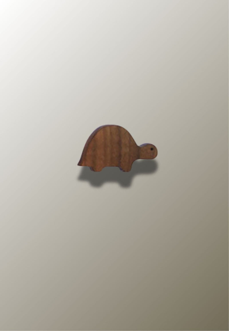 Patère Murale Enfant Tortue en Bois, Crochet Animal