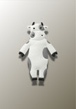 Patère Adhésive Vache Blanche et Grise en Silicone pour Enfant