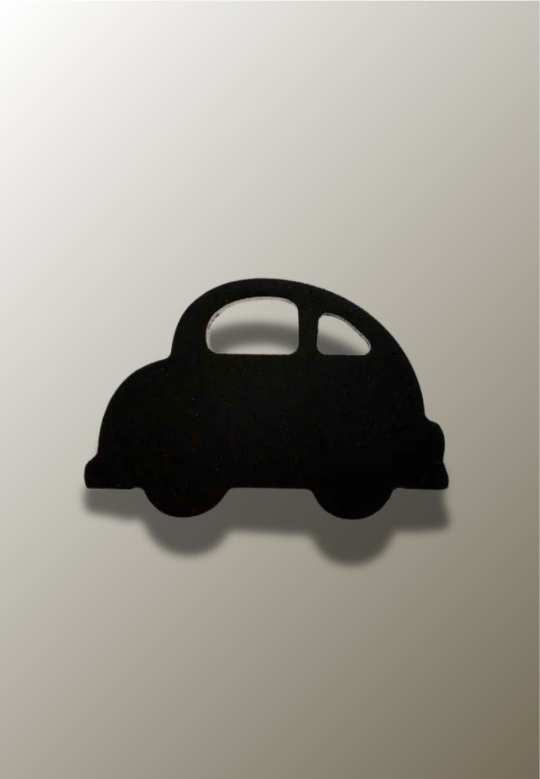 Patère Murale Enfant Voiture Noire en Métal, 15 x 10 cm