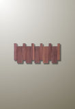 Porte-Manteau Mural Design en Bois Foncé à Patères Rabattables