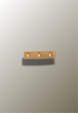 Porte-Manteau Mural en Bambou, 3 Crochets, 23 x 5,5 cm