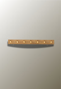 Porte-Manteau Mural en Bambou, 7 Crochets Ronds