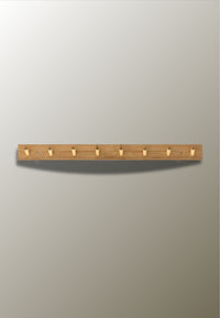 Porte-Manteau Mural en Bambou, 8 Crochets Ronds