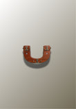 Porte-Manteau Mural en U en Bois avec 3 Crochets Doubles Bronze
